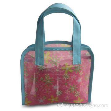 Mesh Cosmetic Bag, Made of Nylon Mesh Material, Sized 20 x 7 x 17cm, OEM Orders Welcomed